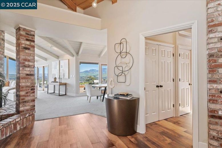 Home Office, Interior, Stone Walls, Wooden Beams, Wooden Ceilings, Wood Texture Flooring