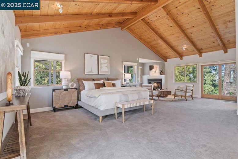 Bedroom, Fireplace, Interior, Wooden Beams, Wooden Ceilings