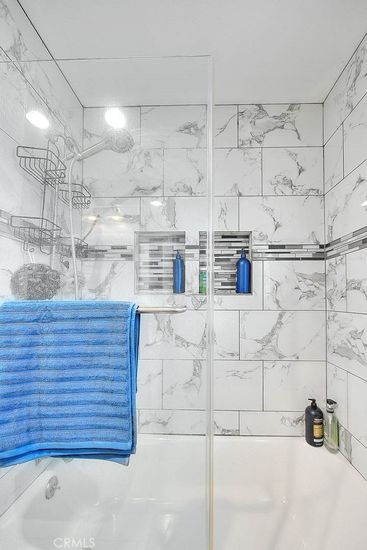 Bathroom, Glass Shower, Interior, Marble Walls