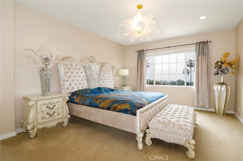 Bedroom, Chandelier, Interior, Recessed Lighting