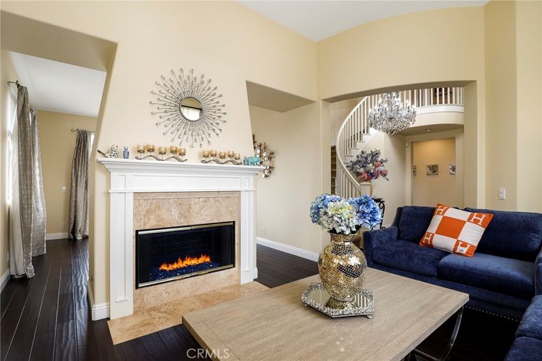Chandelier, Fireplace, Interior, Living room, Wood Texture Flooring