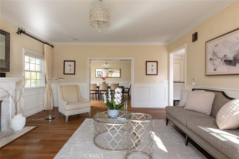 Chandelier, Dining room, Fireplace, Interior, Living room, Wood Texture Flooring