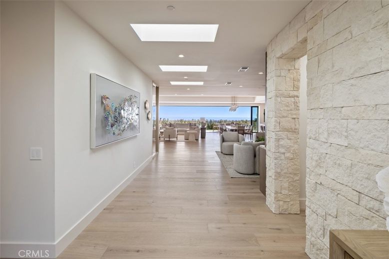Interior, Pendant Lights, Recessed Lighting, Stone Walls, Wood Texture Flooring