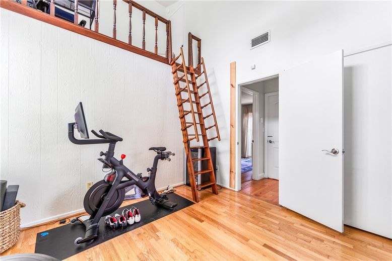 Fitness Equipment, Interior, Wood Texture Flooring