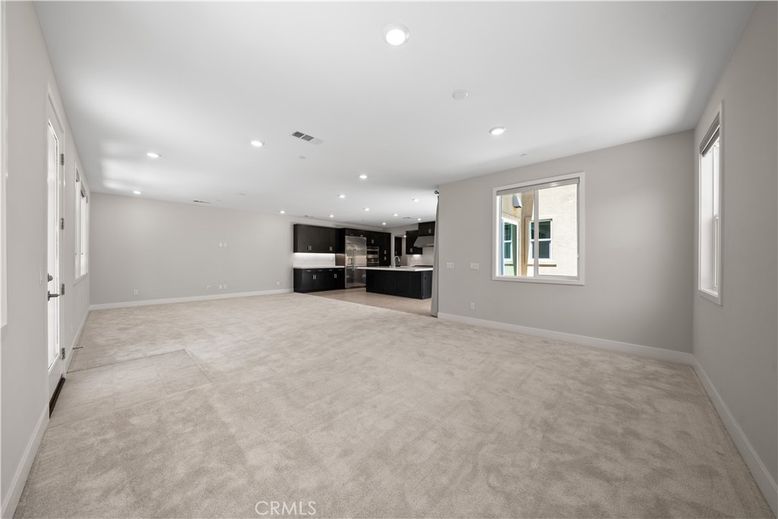 Empty room, Interior, Kitchen, Recessed Lighting