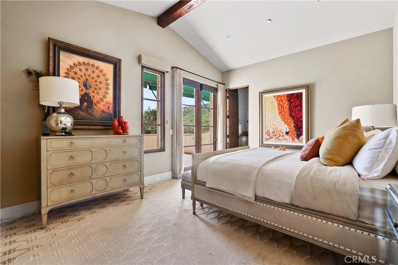 Bedroom, Interior, Recessed Lighting, Wooden Beams