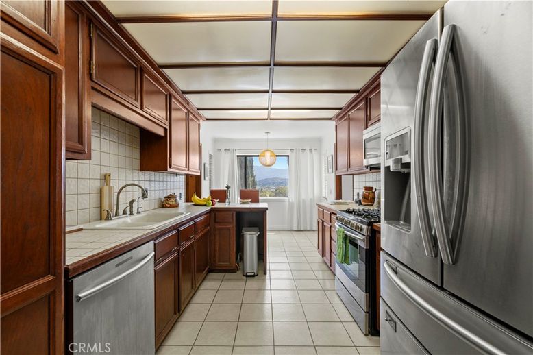 Interior, Kitchen, Pendant Lights, Stainless Steel Appliances, Tile Countertops