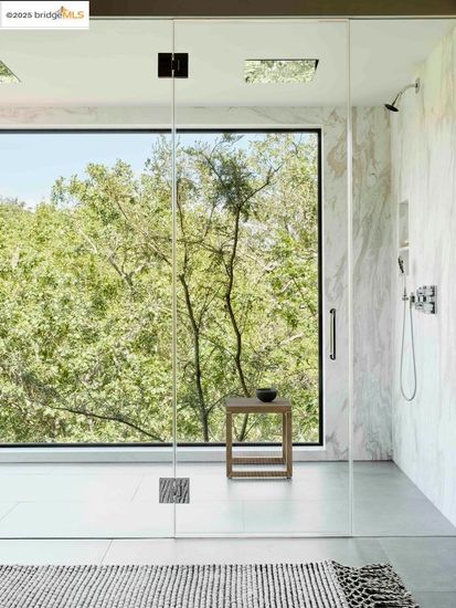 Bathroom, Glass Shower, Interior, Marble Walls