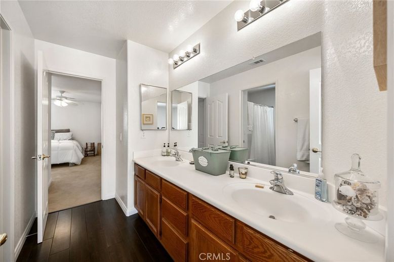 Bathroom, Bedroom, Dual Sink Vanities, Interior, Wood Texture Flooring