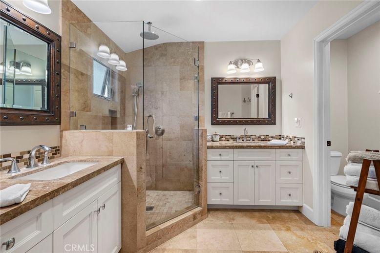 Bathroom, Dual Sink Vanities, Glass Shower, Interior