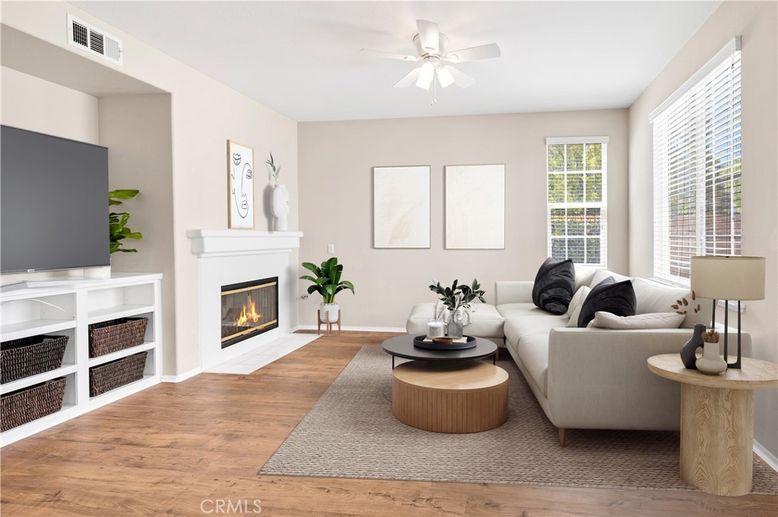Fireplace, Interior, Living room, Wood Texture Flooring