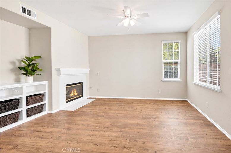 Empty room, Fireplace, Interior, Wood Texture Flooring