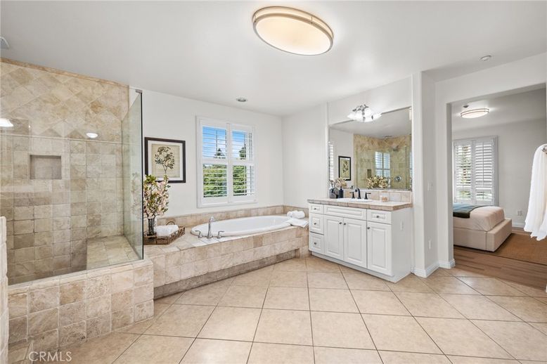 Bathroom, Dual Sink Vanities, Glass Shower, Interior