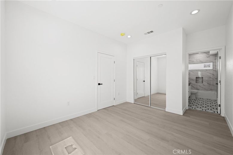 Bathroom, Empty room, Interior, Recessed Lighting, Wood Texture Flooring
