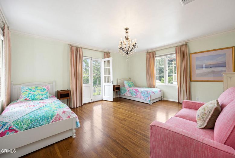 Bedroom, Chandelier, Interior, Wood Texture Flooring