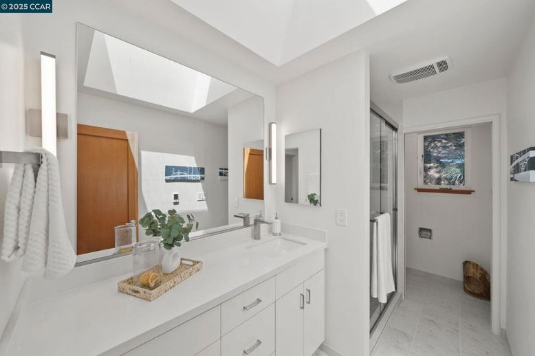 Bathroom, Dual Sink Vanities, Glass Shower, Interior, Marble