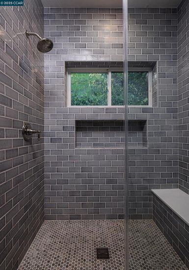 Bathroom, Glass Shower, Interior, Stone Walls