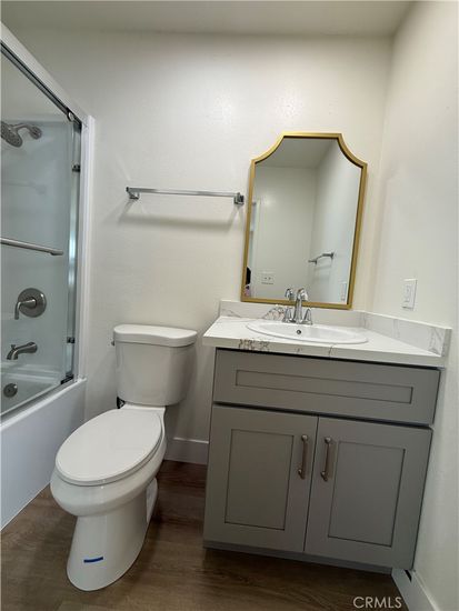 Bathroom, Glass Shower, Interior, Wood Texture Flooring