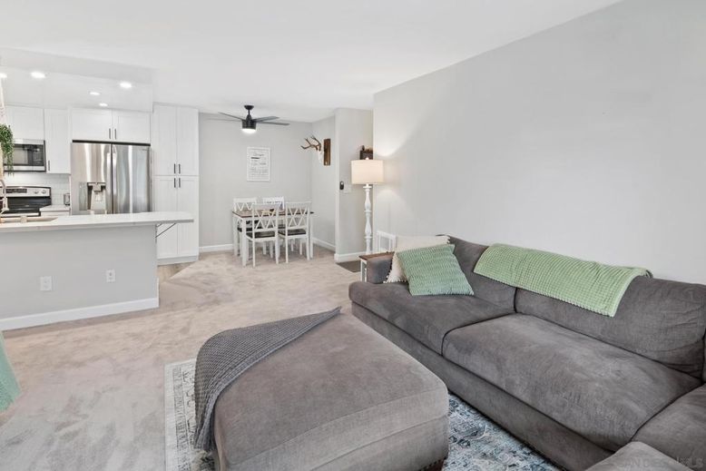 Dining room, Interior, Kitchen, Living room, Recessed Lighting, Stainless Steel Appliances