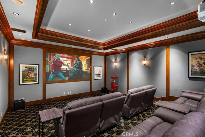 Home Theatre Room, Interior, Projection Screen, Recessed Lighting, Theatre Room