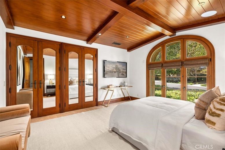Bedroom, Interior, Recessed Lighting, Wooden Beams, Wooden Ceilings