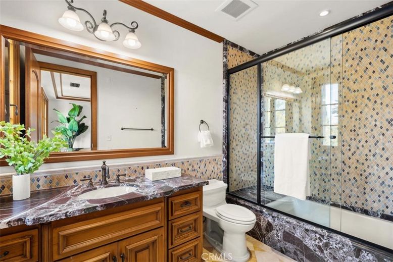 Bathroom, Glass Shower, Interior, Recessed Lighting, Tile Countertops