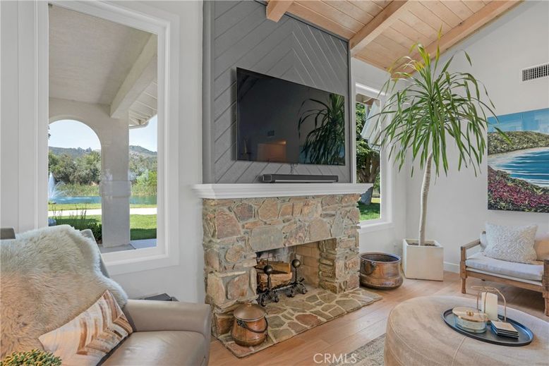 Fireplace, Interior, Wood Texture Flooring