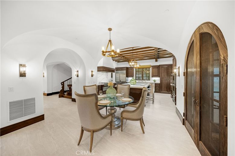 Chandelier, Dining room, Interior, Kitchen, Wooden Beams