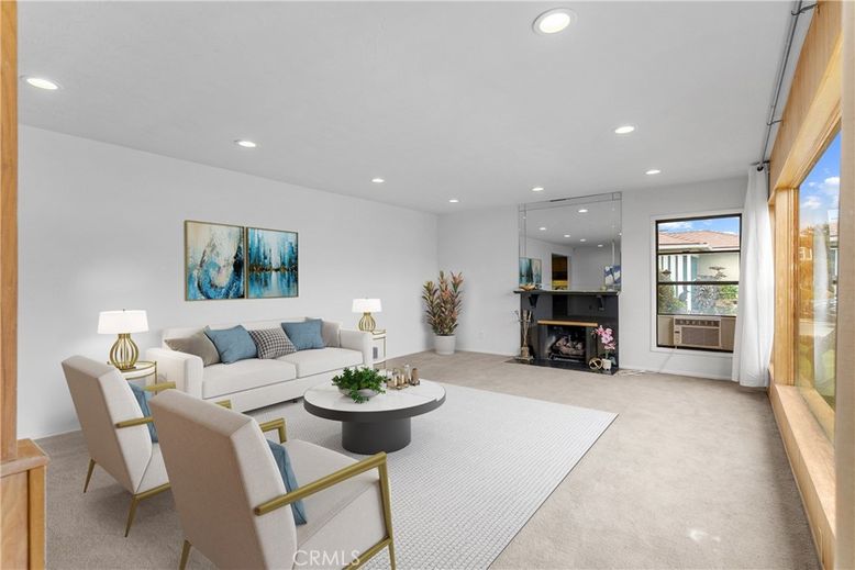 Fireplace, Interior, Living room, Recessed Lighting