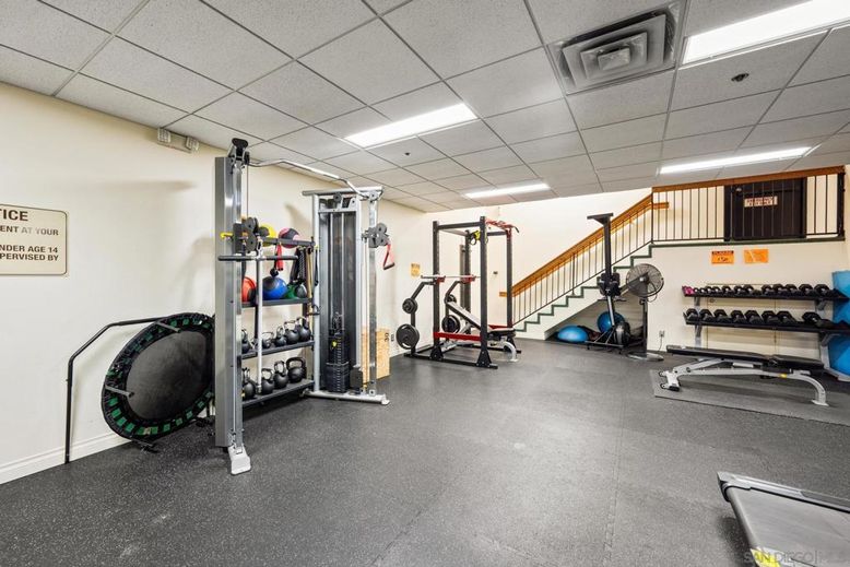 Fitness Equipment, Interior, Recessed Lighting
