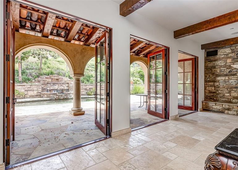 Interior, Stone Walls, Wooden Beams