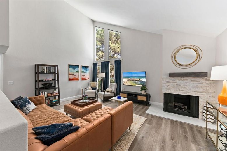 Fireplace, Interior, Living room, Wood Texture Flooring