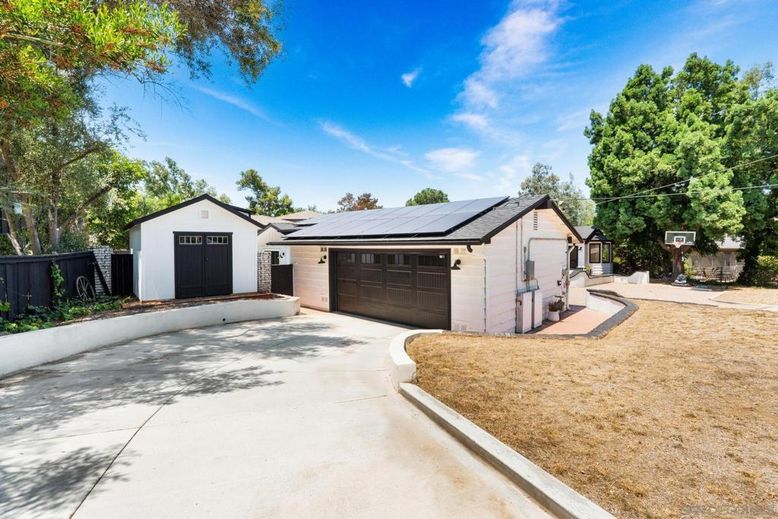Detached Garage, Exterior, Solar Panels