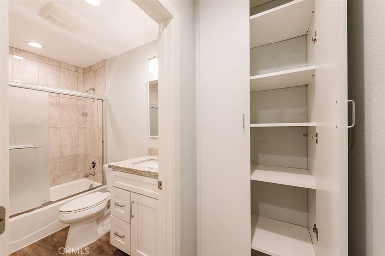 Bathroom, Interior, Recessed Lighting, Wood Texture Flooring