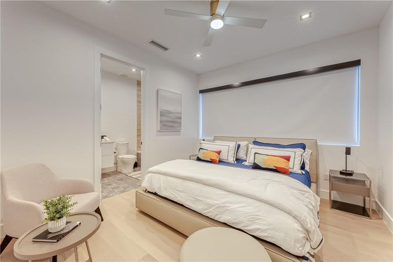 Bathroom, Bedroom, Interior, Recessed Lighting, Wood Texture Flooring