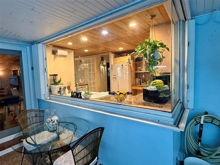 Dining room, Interior, Recessed Lighting, Wooden Ceilings