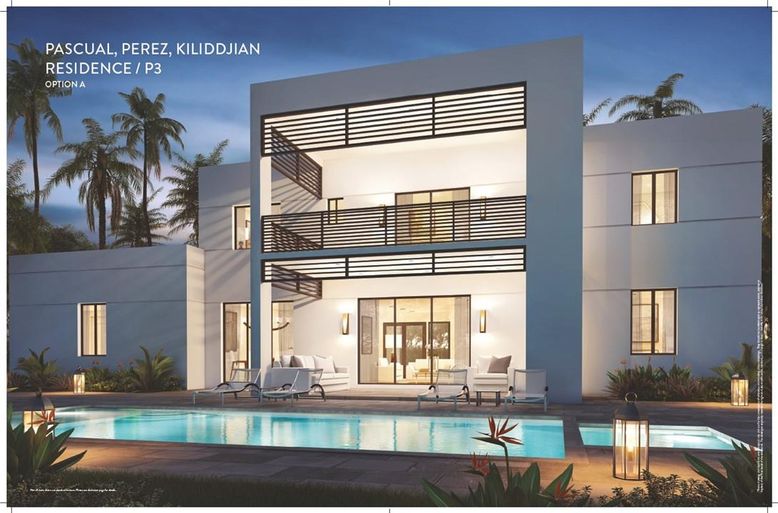 Exterior, Facade, Pool, Modern