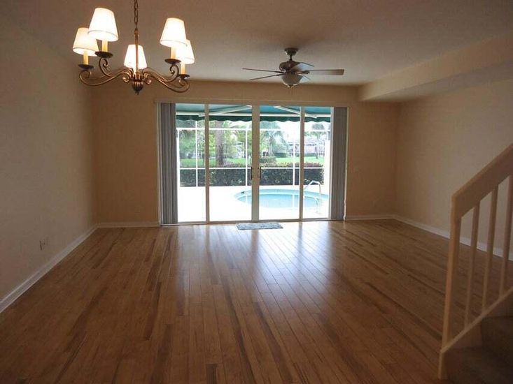 Chandelier, Empty room, Interior, Wood Texture Flooring