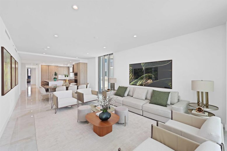 Dining room, Interior, Kitchen, Living room, Recessed Lighting