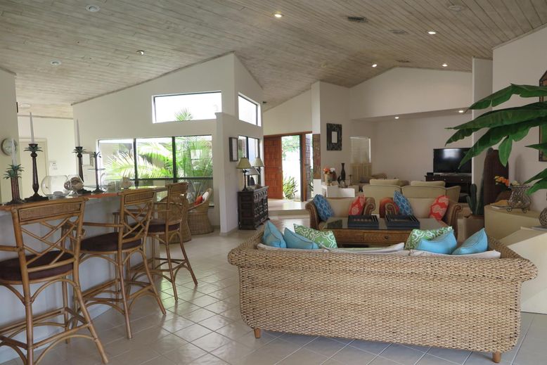 Interior, Living room, Recessed Lighting, Wooden Ceilings