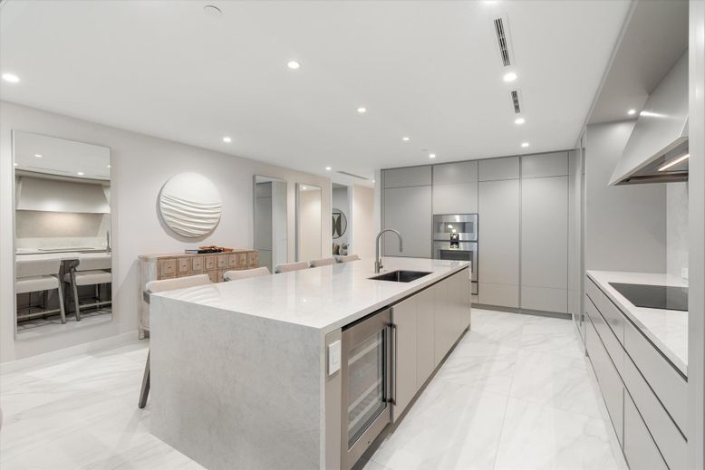Interior, Kitchen, Marble, Recessed Lighting