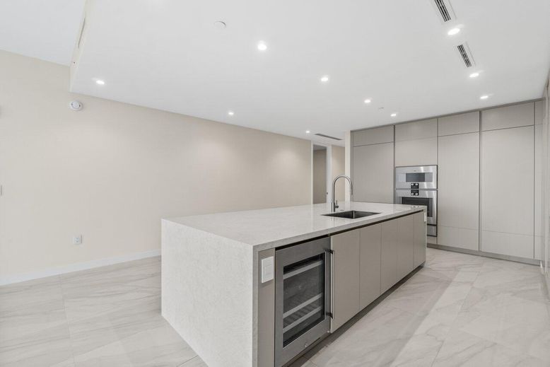 Interior, Kitchen, Marble, Recessed Lighting, Stainless Steel Appliances