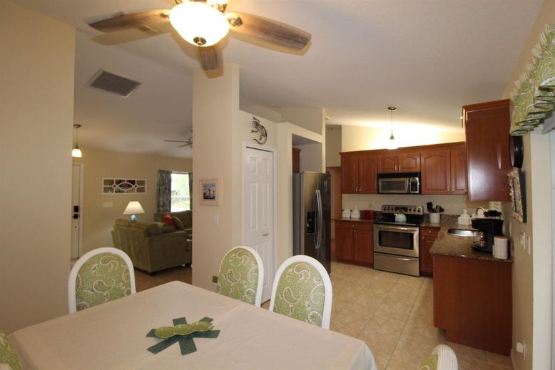 Dining room, Interior, Kitchen, Living room, Pendant Lights, Stainless Steel Appliances