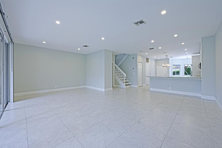 Empty room, Interior, Kitchen, Pendant Lights, Recessed Lighting