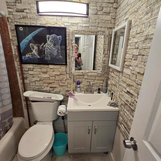 Bathroom, Interior, Stone Walls