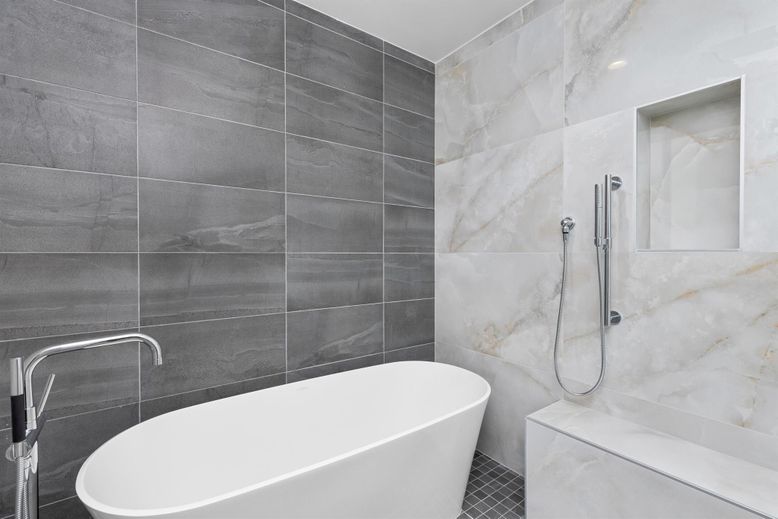 Bathroom, Free Standing Baths, Interior, Marble Walls