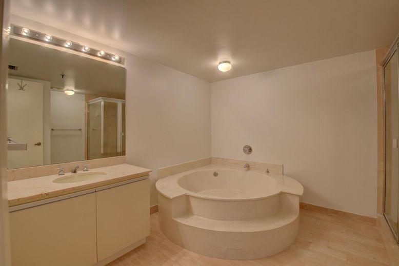 Bathroom, Glass Shower, Interior, Wood Texture Flooring