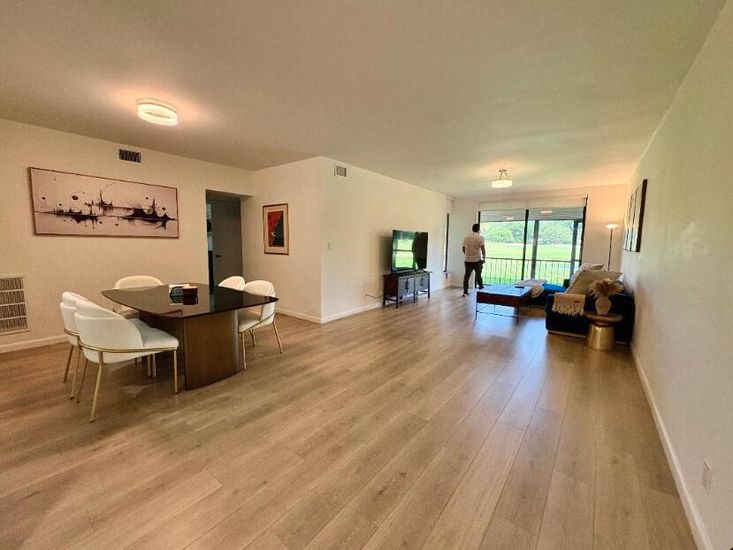 Dining room, Interior, Wood Texture Flooring