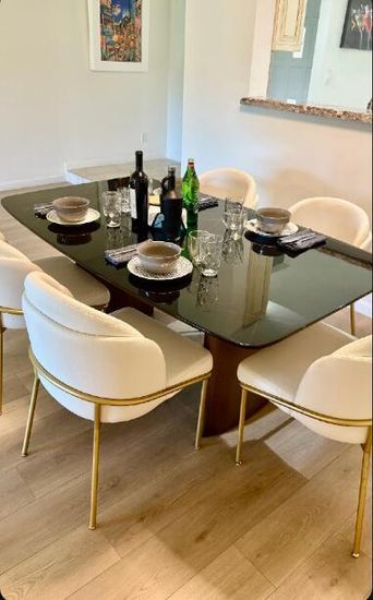 Dining room, Interior, Wood Texture Flooring