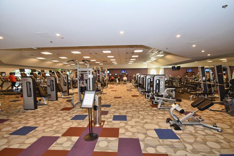 Fitness Equipment, Gym, Interior, Recessed Lighting